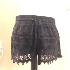 Black Lace Shorts